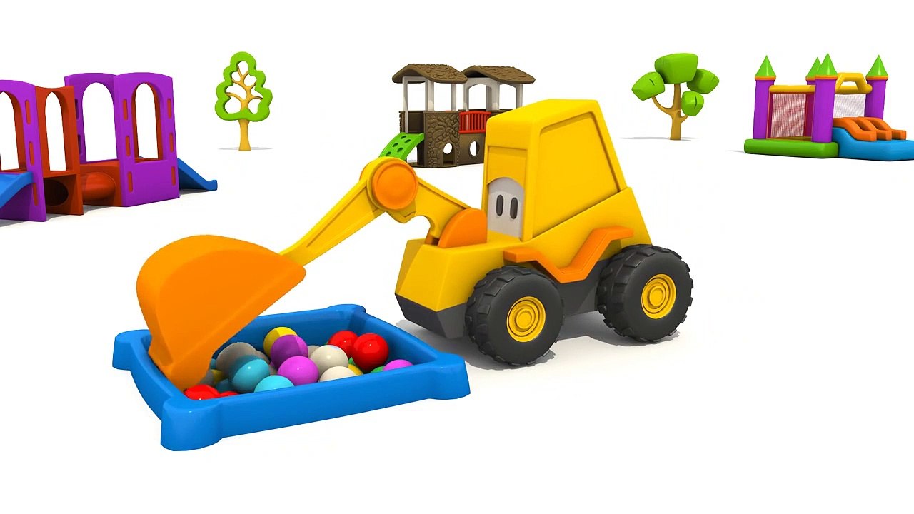 Max der Bagger & Karussell - Geschirr! Dinge aus der Küche   3D Cartoon in Deutsch