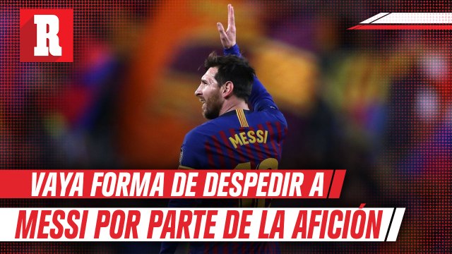 El estadio Johan Cruyff fue testigo el homenaje de los hinchas de Barcelona a Messi