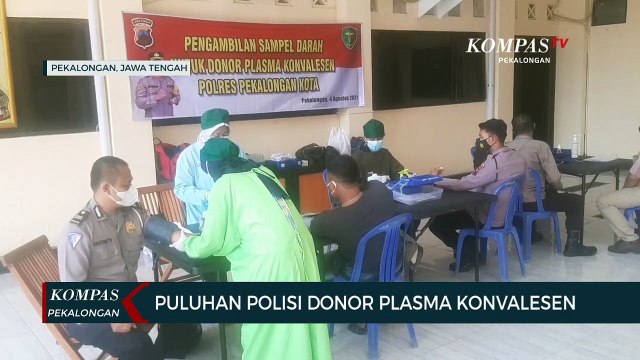 Puluhan Anggota Polres Pekalongan Donor Darah Plasma Konvalesen
