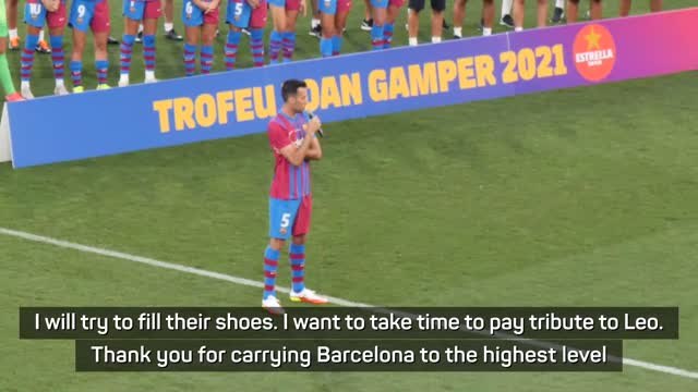 Busquets thanks Messi for taking Barcelona to the 'highest level'