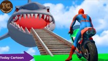 Spider Man Car Racing Challenge Bike Shark Pit Obstacles Run Competitive