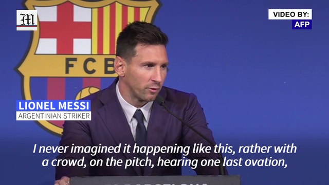 Messi says he 'never imagined' he would be leaving Barcelona