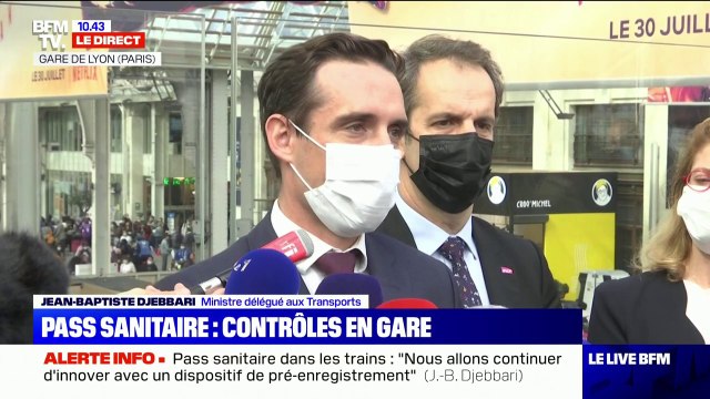 Jean-Baptiste Djebbari sur le pass sanitaire dans les trains: c'est une première semaine de pédagogie et de souplesse