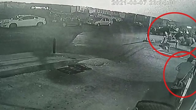 Şişli'de dehşet anları kamerada