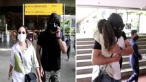 Shaheer Sheikh & Hina Khan Bid Goodbye With A Tight Hug At The Airport