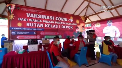 1500 Narapidana Rutan Kelas I Depok Ikuti Vaksinasi