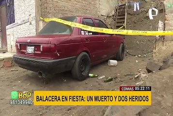Comas: joven mata a balazos a un amigo y deja heridos a otros dos cuando tomaban licor
