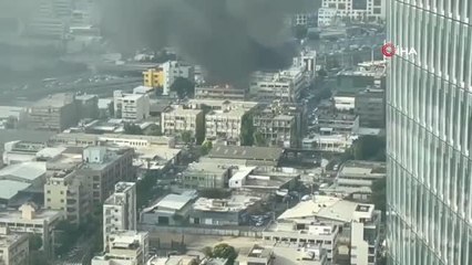 Tel Aviv'de bir bina alevlere teslim oldu