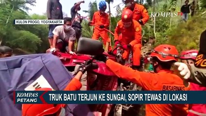 Sopir Tewas di Tempat Usai Truk Terjun ke Sungai Selo