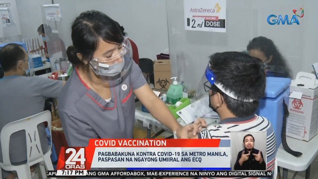 Pagbabakuna kontra COVID-19 sa Metro Manila, paspasan na ngayong umiiral ang ECQ | 24 Oras
