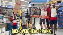 'Box-Over-Head Prank with Stranger in Store | Try Not to Laugh'