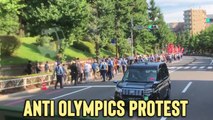 'Tokyo, Japan: Anti-Olympics Protestors Marching Toward NHK Ahead of the Opening Ceremony '