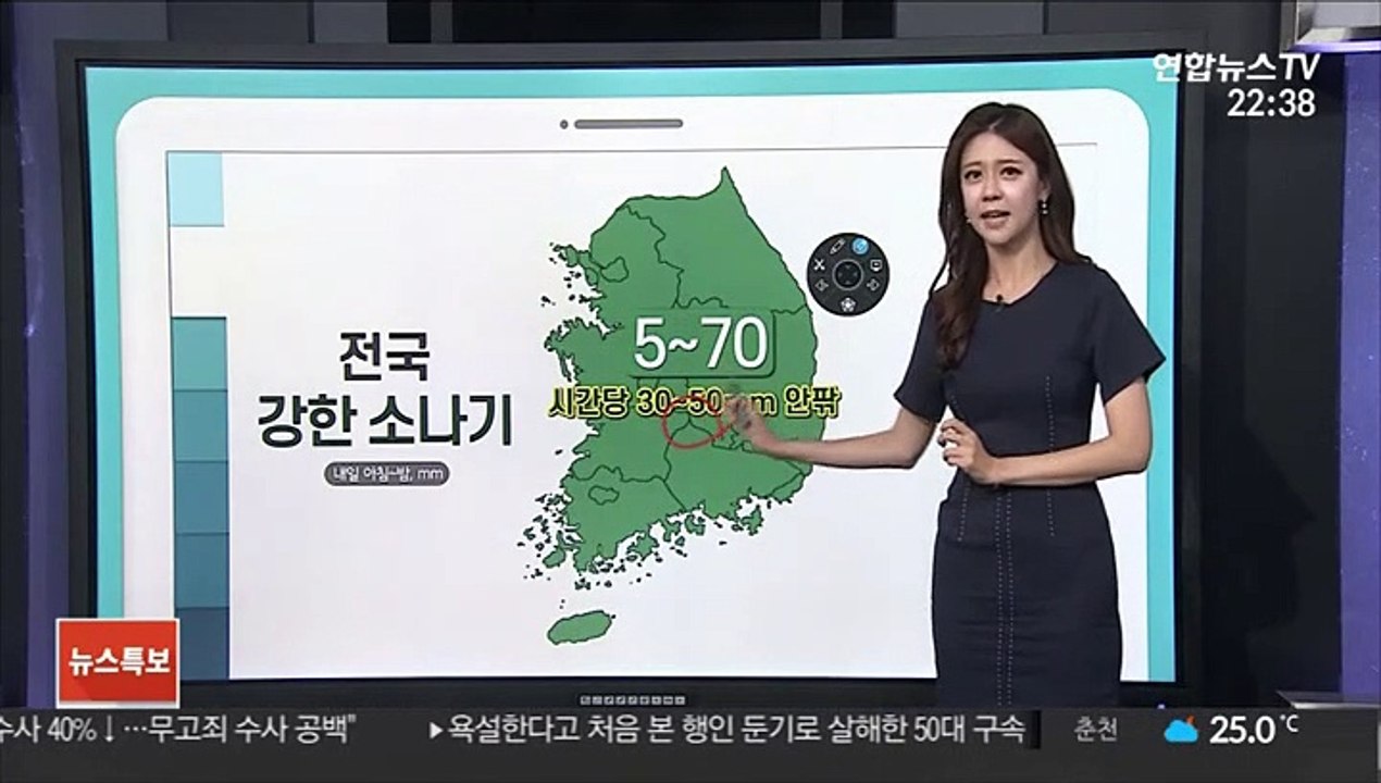 [날씨클릭] 전국 강한 소나기…시간당 30~50mm 안팎