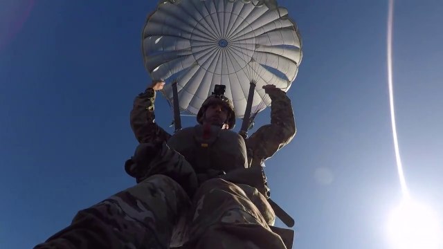 US Army 5th Rangers Conduct Airborne Jump