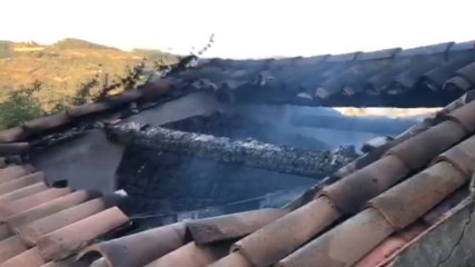 Bosa (OR) - In fiamme alloggio turistico in località Tiria (09.08.21)