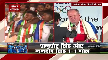 देखिए पदक विजेताओं का ग्रैंड वेलकम, अशोक होटल से भव्य समारोह लाइव !