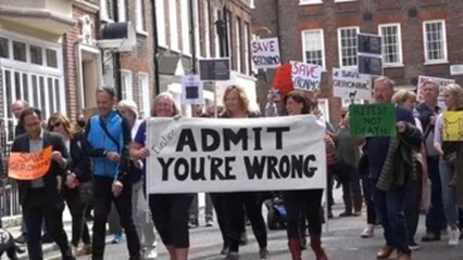 Activistas marchan en Londres para salvar a una alpaca de ser sacrificada