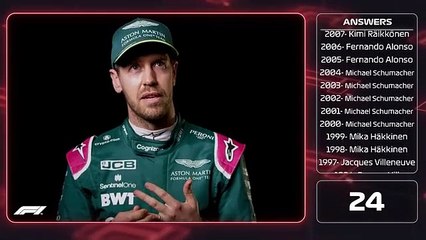 Sebastian Vettel nomeia campeões do mundo de F1