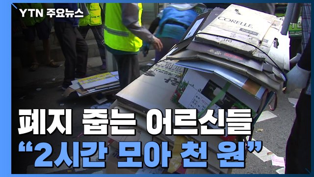 무더위에도 폐지 줍는 어르신들... 2시간 모아 천 원 / YTN