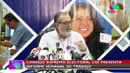 Consejo Supremo Electoral presenta informe semanal de trabajo