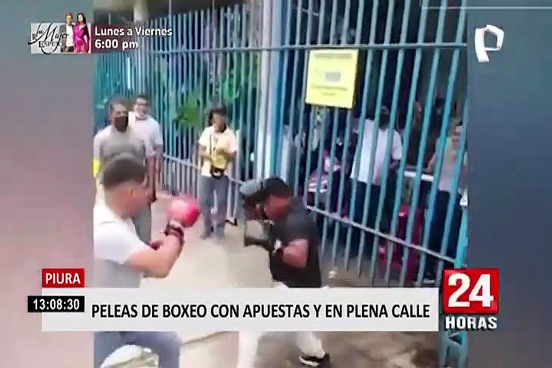 Piura: peleas de boxeo con apuestas y en plena calle