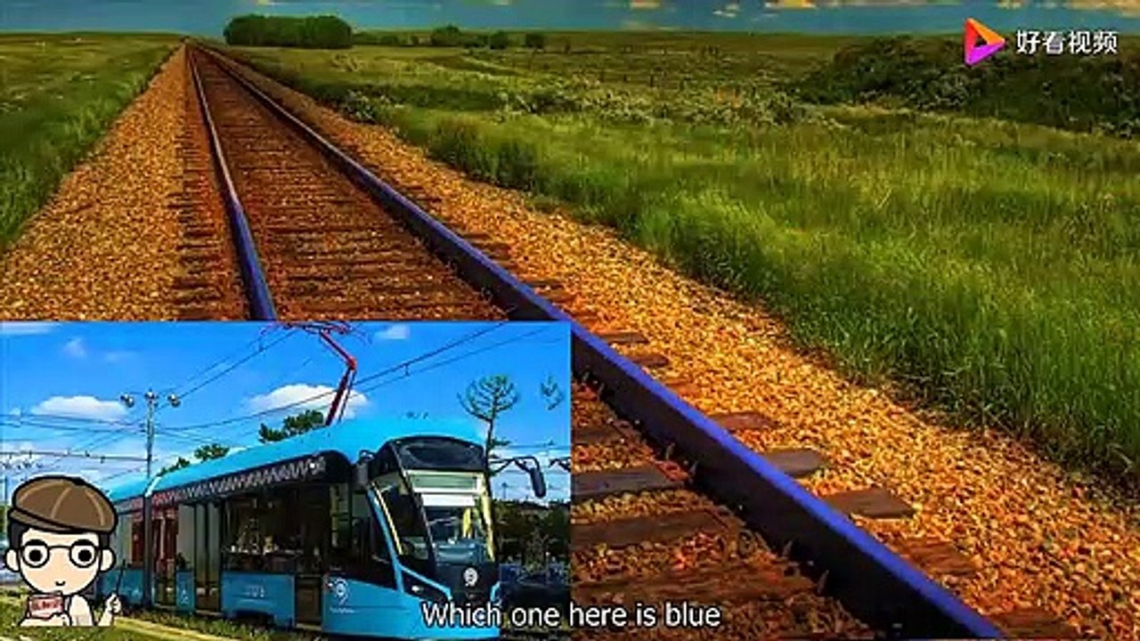Classroom for entertaining and teaching: Which one is the yellow tram here for the kids?