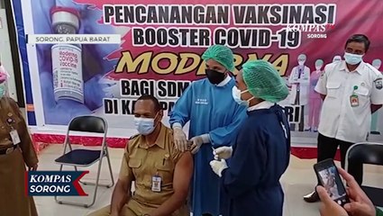 Ratusan NAKES Di Manokwari Terima Vaksin Moderna