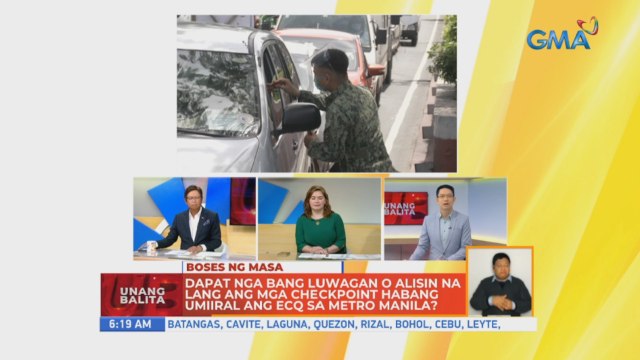 Dapat nga bang luwagan o alisin na lang ang mga checkpoint habang umiiral ang ECQ sa Metro Manila? | UB