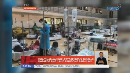 Mga tinamaan ng leptospirosis, dumami matapos ang ilang linggong pag-ulan | UB