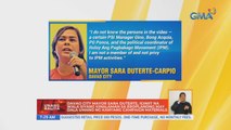 Davao City Mayor Sara Duterte, iginiit na wala siyang kinalaman sa eroplanong may dala umano ng kanyang campaign materials | UB