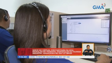 Serye ng virtual job fair para sa mga nawalan ng trabaho, partikular sa tourism industry, isasagawa ng DOT at IBPAP | UB