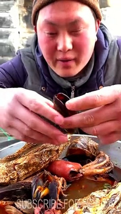 SPICY SEAFOOD | SQUID OCTOPUS SUPER NICE EATING |  أصوات الأخطبوط ال | #shorts #38