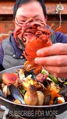 SPICY SEAFOOD | SQUID OCTOPUS SUPER NICE EATING |  أصوات الأخطبوط ال | #shorts #39
