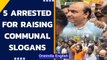 BJP leader among 5 arrested for communal slogans at Jantar Mantar | Oneindia News