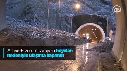 Download Video: Artvin-Erzurum karayolu heyelan nedeniyle ulaşıma kapandı