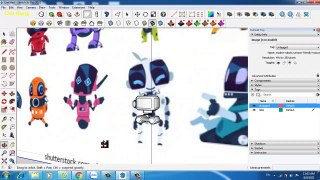 Build a simple android robots model on sketchup