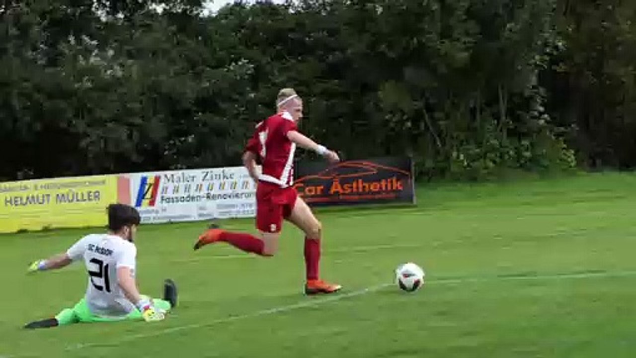Das 2:1 für den ESV Rot-Weiß beim SC Rosdorf II durch Tobias Angerstein