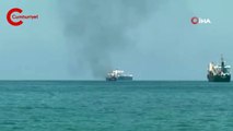 İskenderun Körfezi’nde konteyner yüklü gemide yangın çıktı