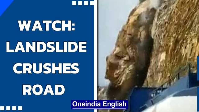 Uttarakhand: Massive landslide takes place on the National Highway 58 | Watch | Oneindia News