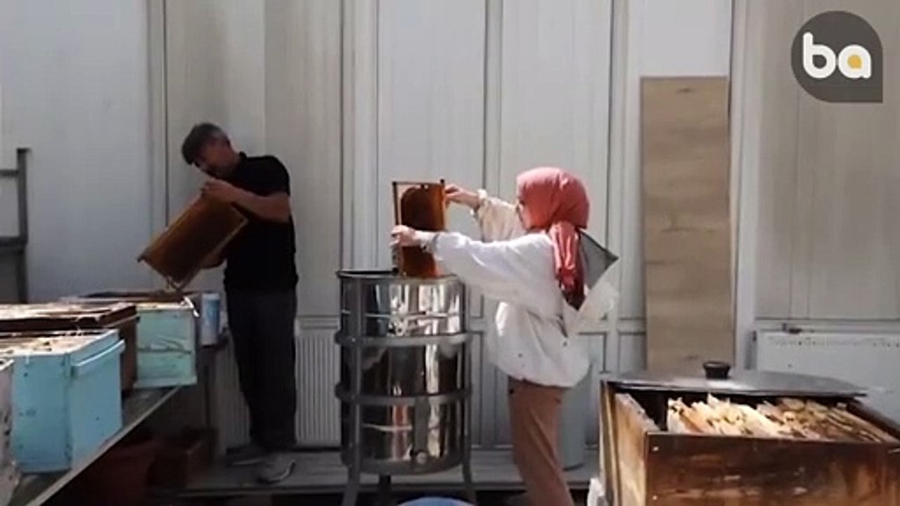 Büyükelçilik Bahçesinde 120 Kiloluk Bal Hasadı