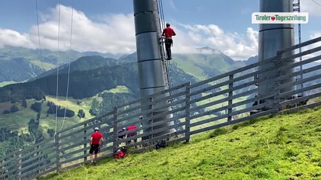Hängen geblieben: Tandemflug in Alpbach endete in der Pöglbahn