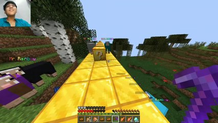 playing minecraft, but lucky block