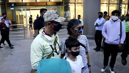 Aamir Khan Kiran Rao बेटे संग कहां चले ? Watch video | FilmiBeat