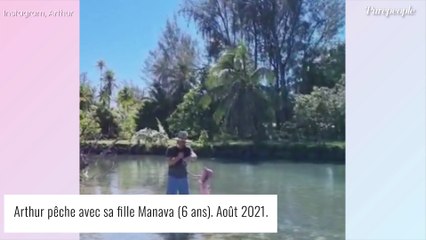 Arthur montre un peu plus sa fille Manava, une fillette bien taquine