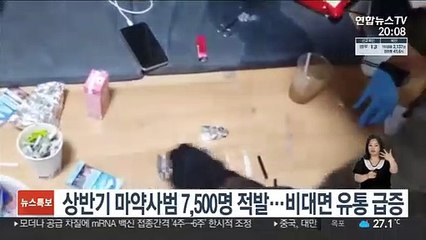 상반기 마약사범 7,500여명 적발…비대면 유통 급증