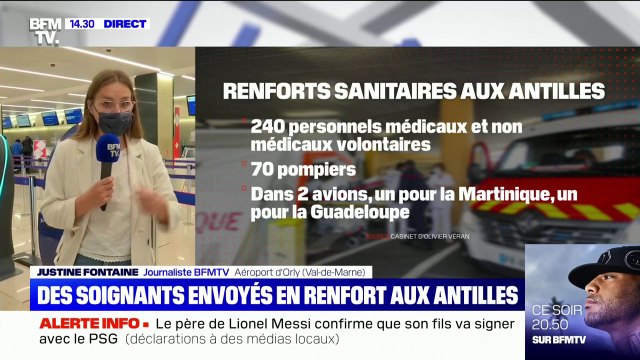 Covid-19: 240 soignants vont être envoyés en renfort en Guadeloupe et en Martinique