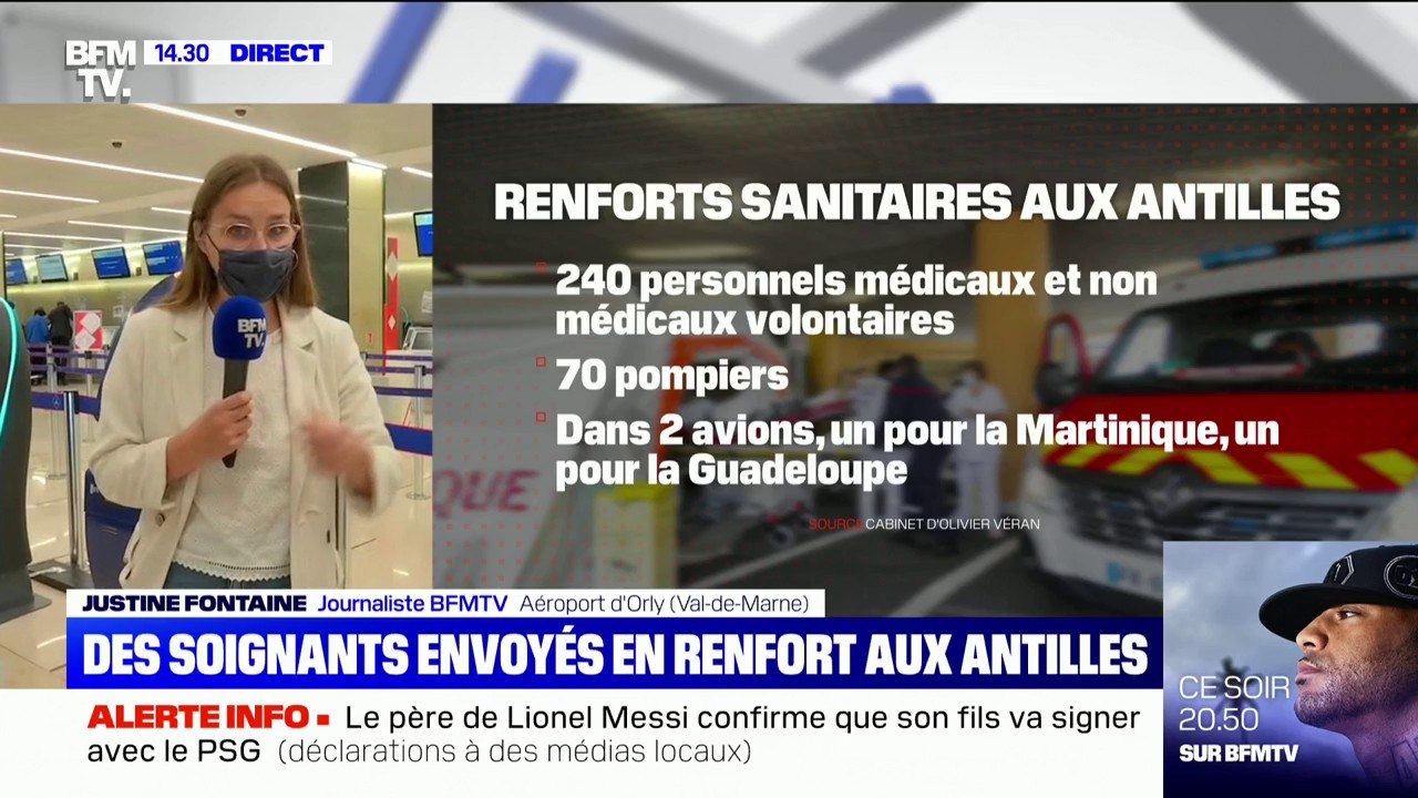 Covid-19: 240 soignants vont être envoyés en renfort en Guadeloupe et en Martinique