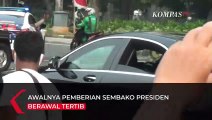 Presiden Jokowi ke Terminal Grogol, Warga Berebut Sembako