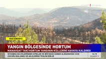 Yangın bölgesinde korkutan anlar! Küllerin içinde hortum çıktı