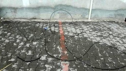 Hilvan'da yıldırımın düşme anı cep telefonu kamerasında